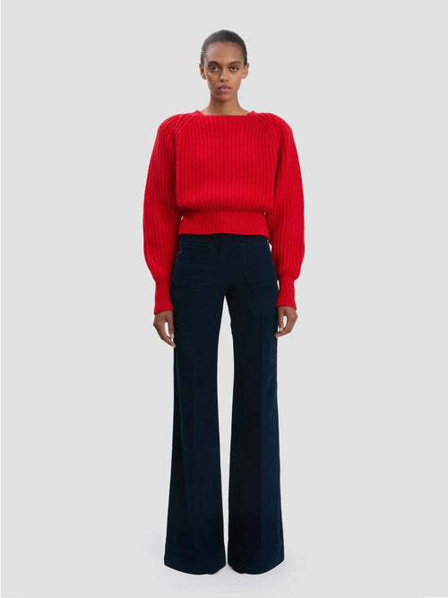 Victoria Beckham Rib Detail Cropper Jumper
