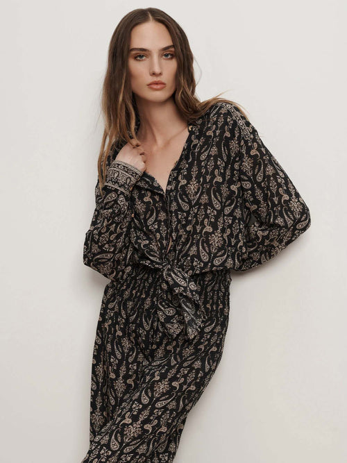 Veronica Beard Lloyd Paisley Button-Down Shirt