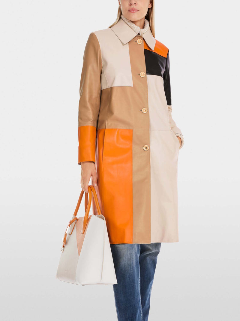 Marc Cain Patch Nappa Leather Coat