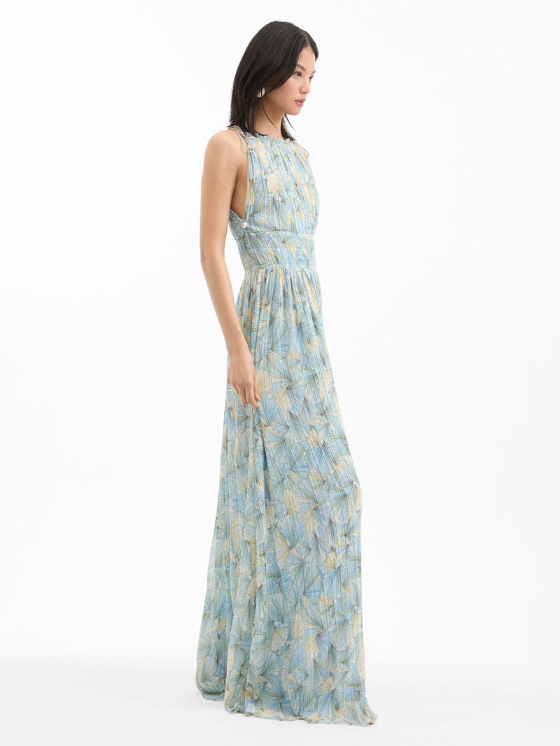 Veronica Beard Yardley Pleated Maxi Dress