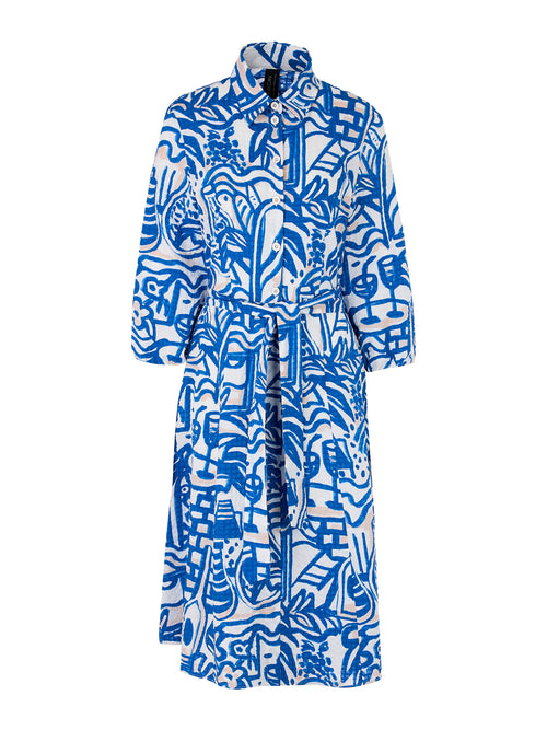 Marc Cain Belted Long Sleeved Dress