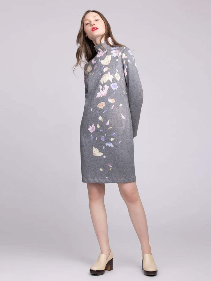 Mi Jong Lee Scattered Blossom Knit Dress