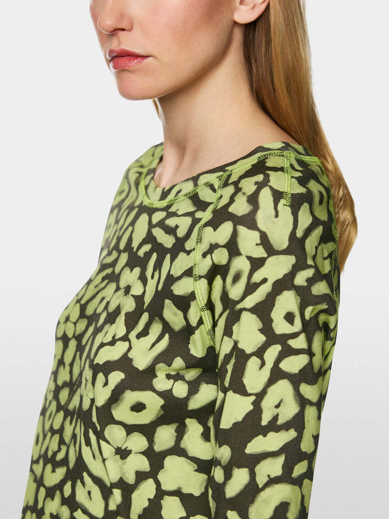 Marc Cain Sports Long Sleeved Leopard Print Top