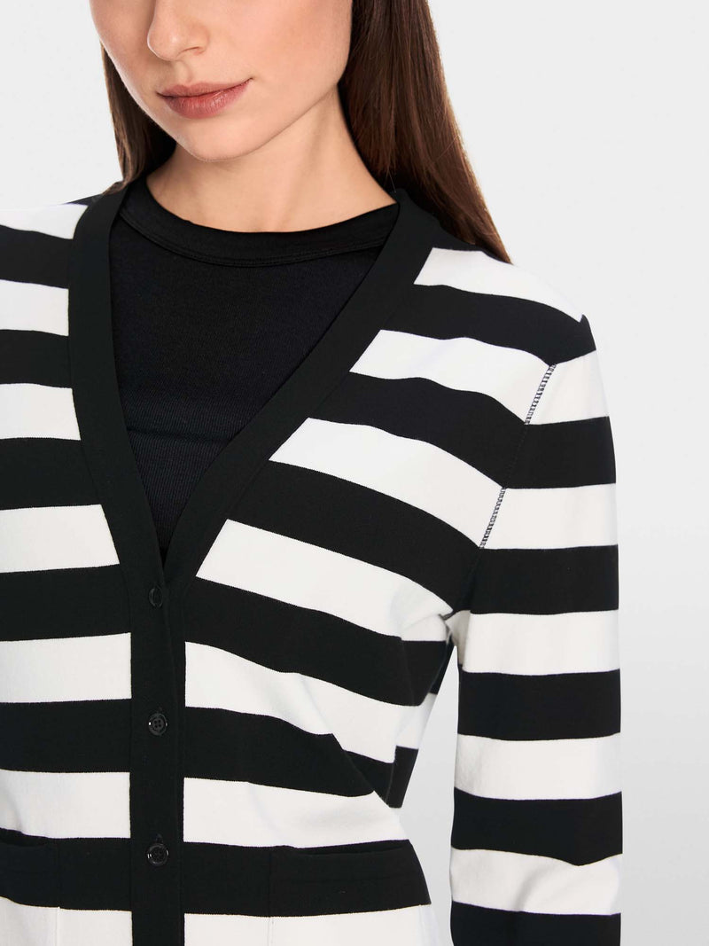 Marc Cain Additions "Rethink Together" Striped Cardigan