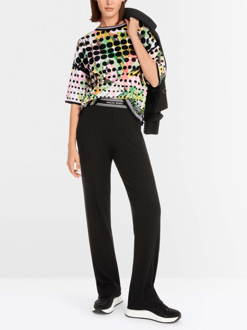 Marc Cain Sports Elbow Sleeve Sweater with Circle Details