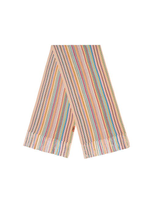 Missoni Scarf with Wave Pattern and Fringes
