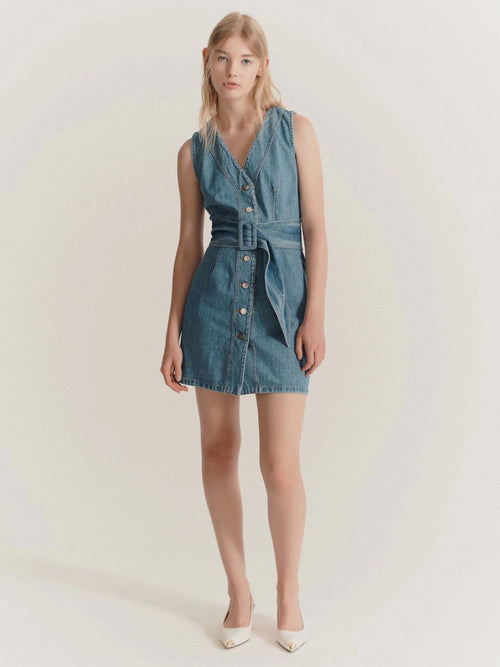 Marella Avocado Belted Dress