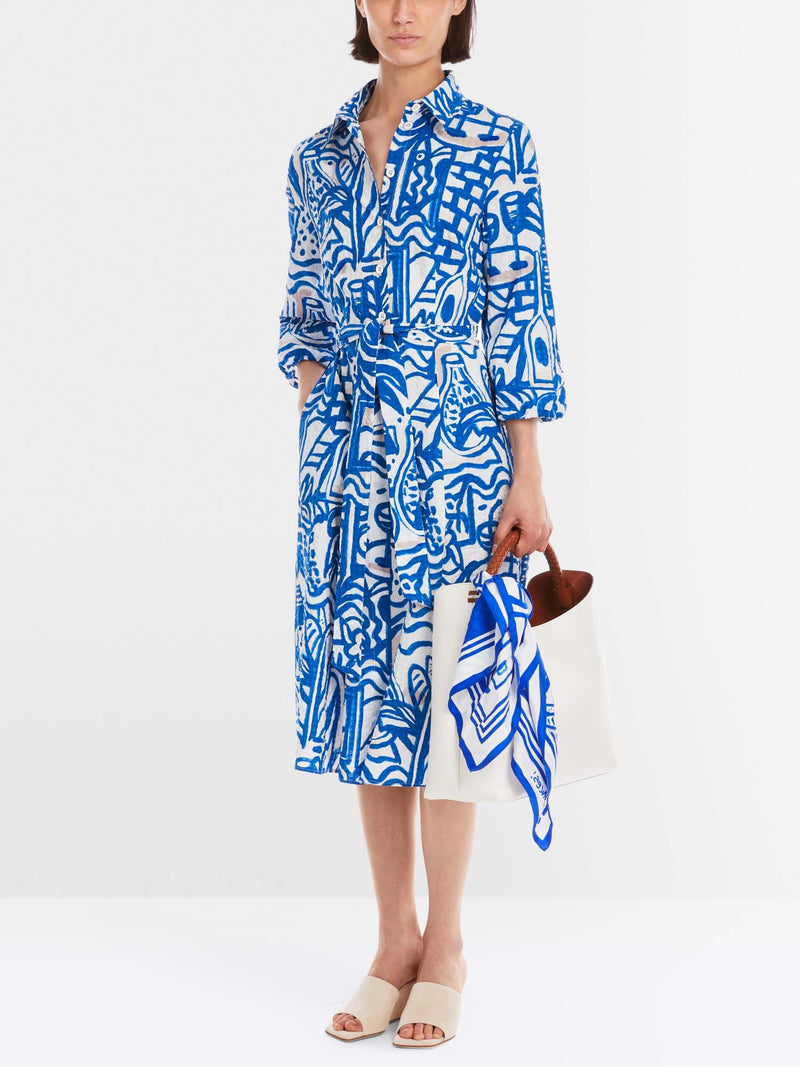 Marc Cain Belted Long Sleeved Dress