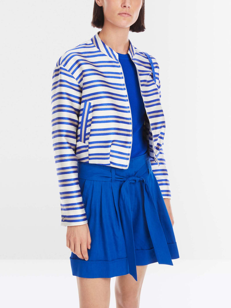 Marc Cain Striped Collared Jacket