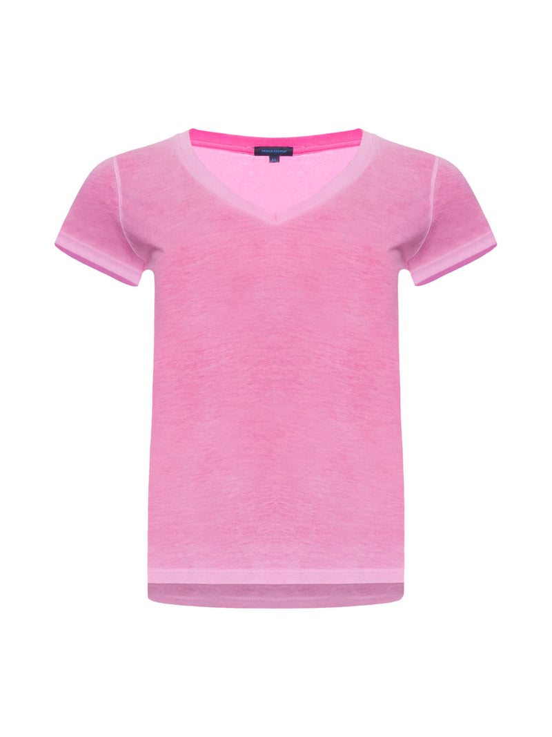 Patrick Assaraf Classic Reverse Spray V-neck T-shirt
