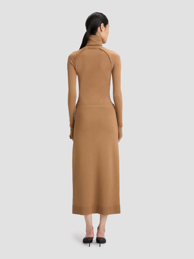 Victoria Beckham Button Detail Midi Skirt