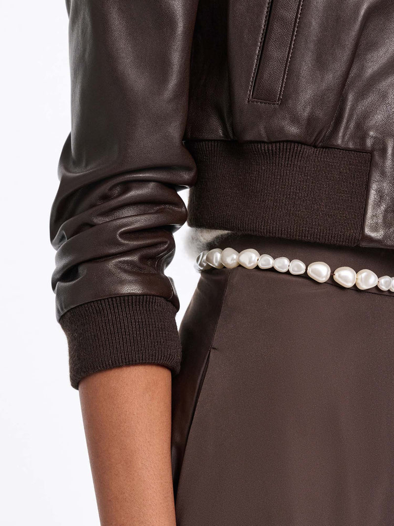 Dorothee Schumacher Sleek Statement Leather Mini Jacket