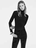 Frame Rib Turtleneck Top