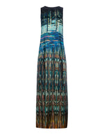 Mi Jong Lee Long Trapeze Gown with Back Cascade Detail