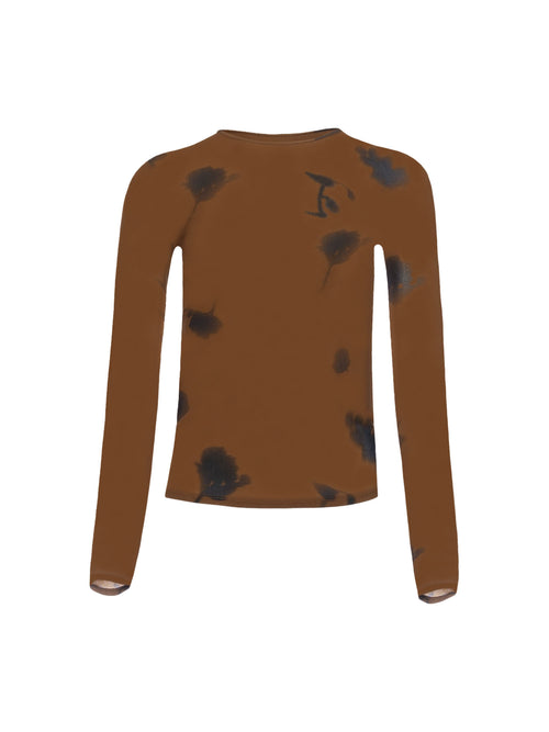MM Effetto Printed Tulle Top
