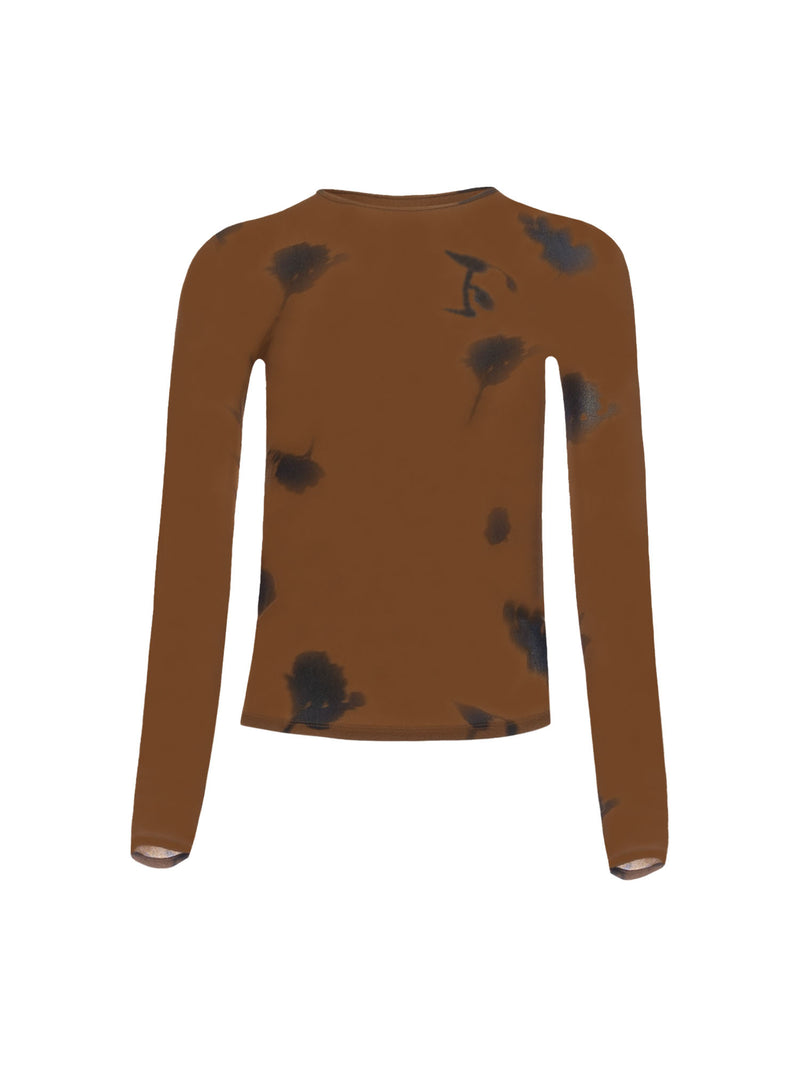 MM Effetto Printed Tulle Top