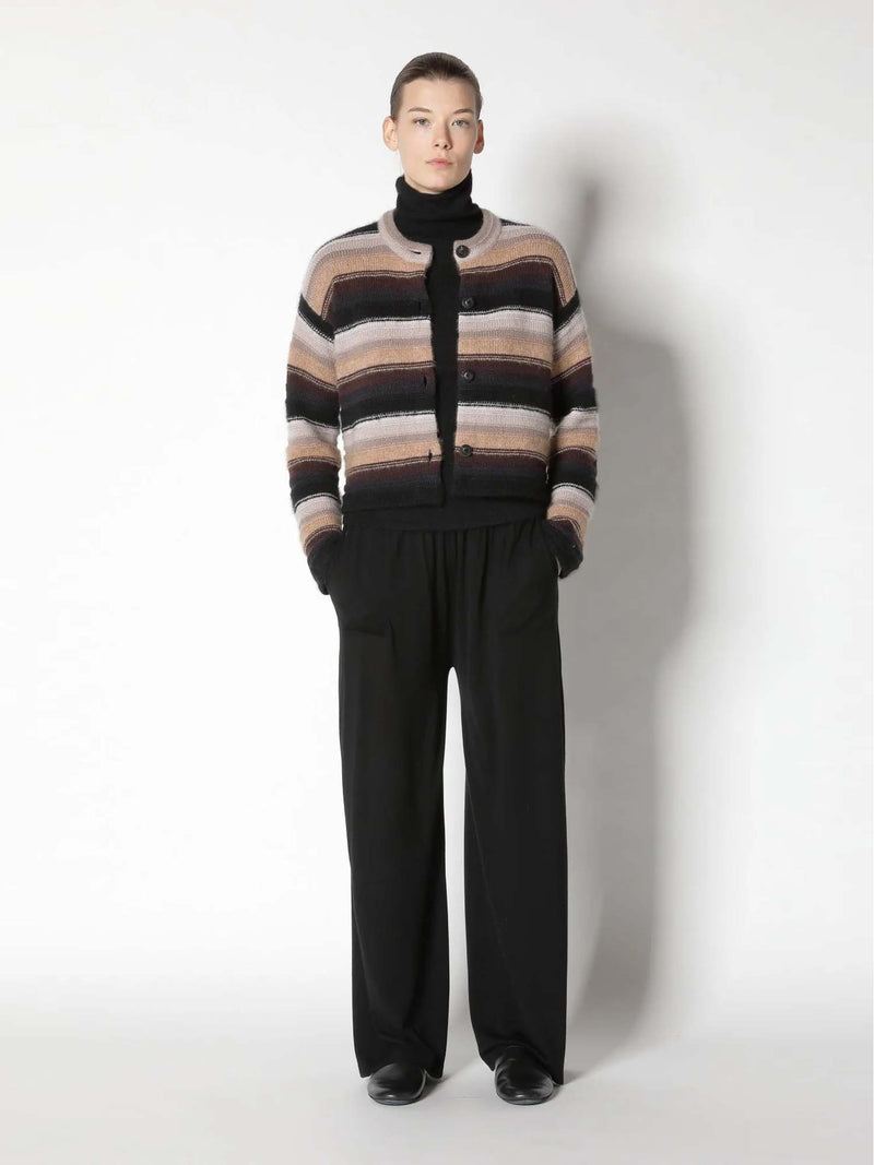 Sminfinity Pure &amp; Fluffy Striped Crewneck Jacket