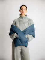 Abstract Gilet Padded Wide Stole