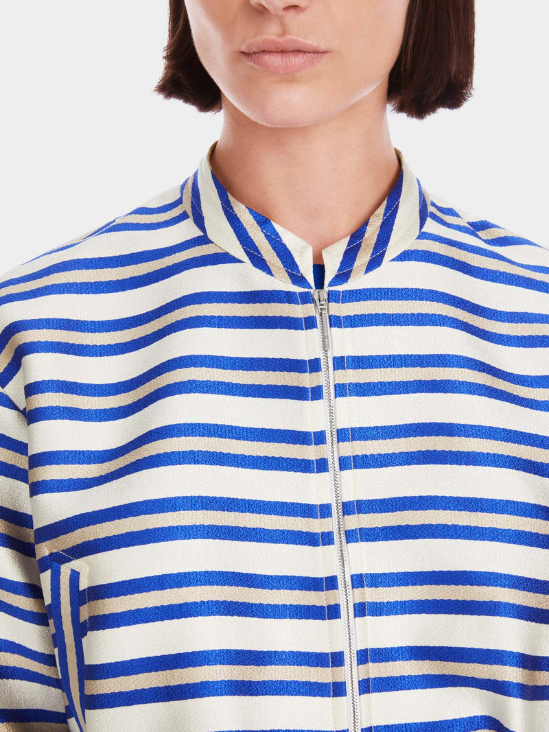 Marc Cain Striped Collared Jacket