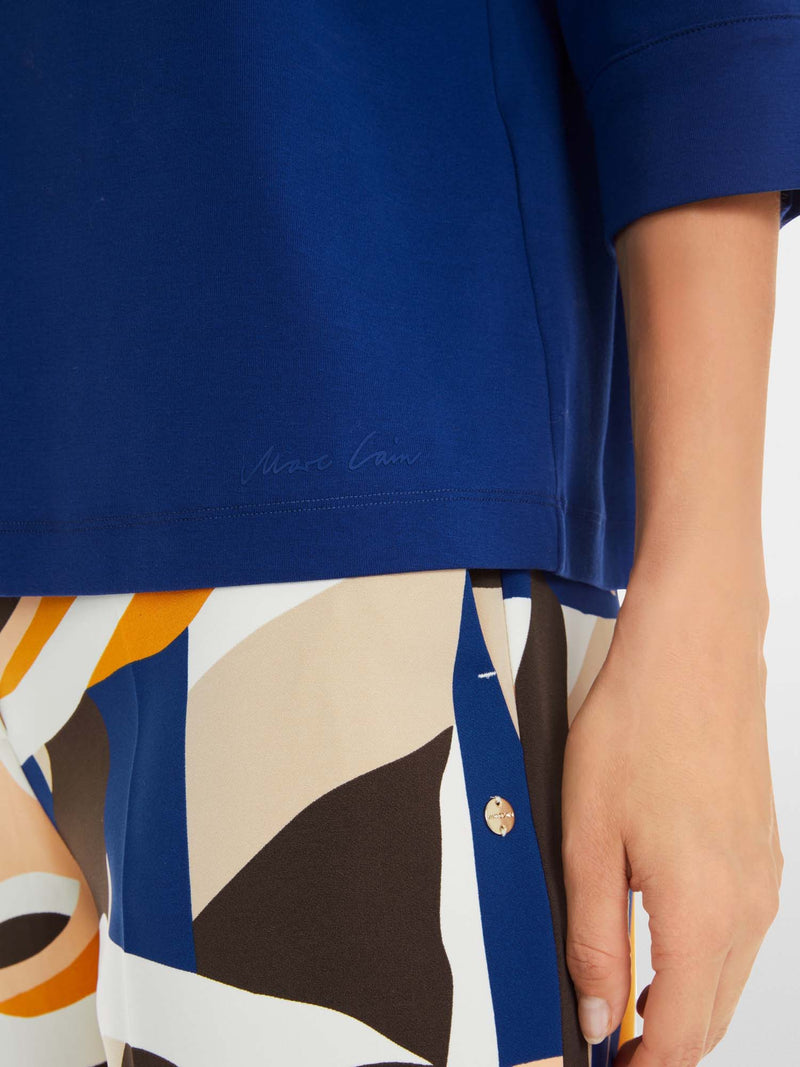Marc Cain Relaxed T-shirt with Mid-Length Sleeves