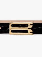 Victoria Beckham Croc Embossed Regular Frame Belt