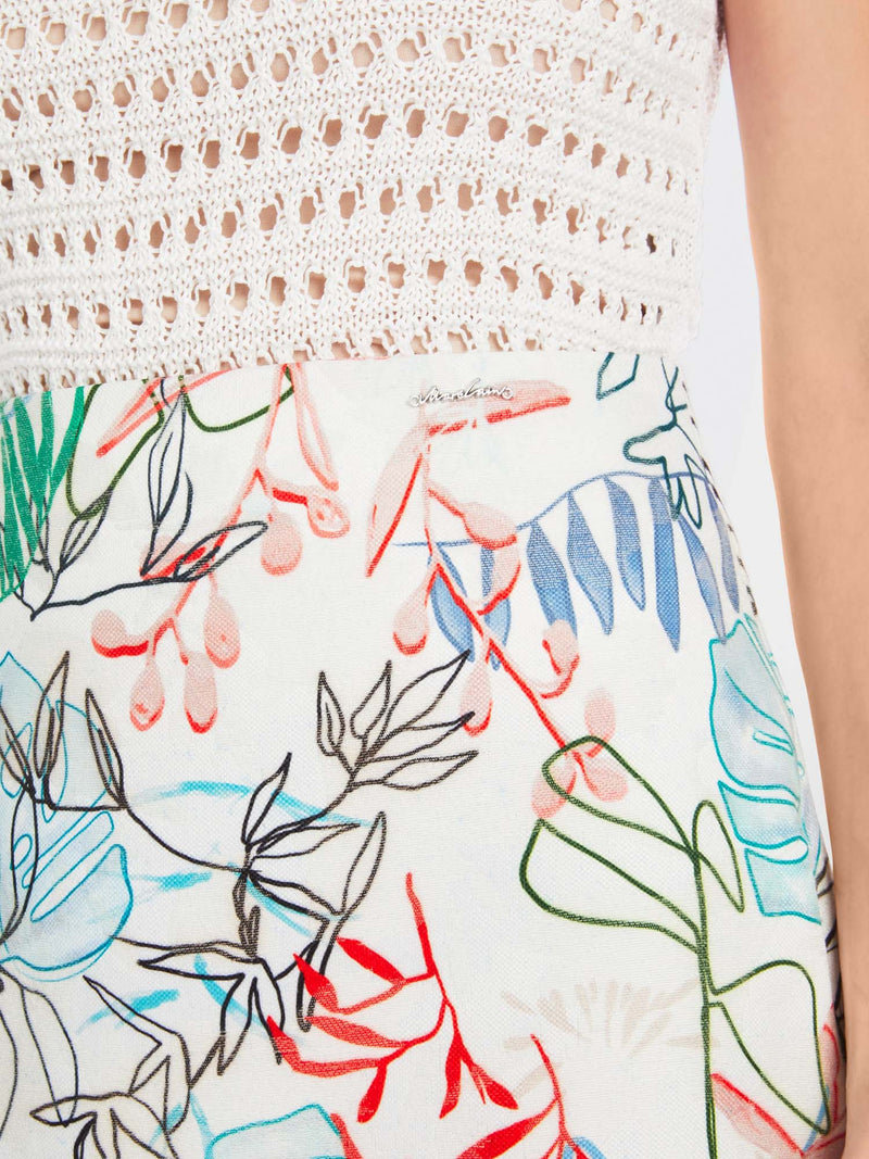 Marc Cain Mini Skirt with Arty Leaf Motif