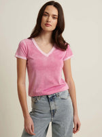 Patrick Assaraf Classic Reverse Spray V-neck T-shirt