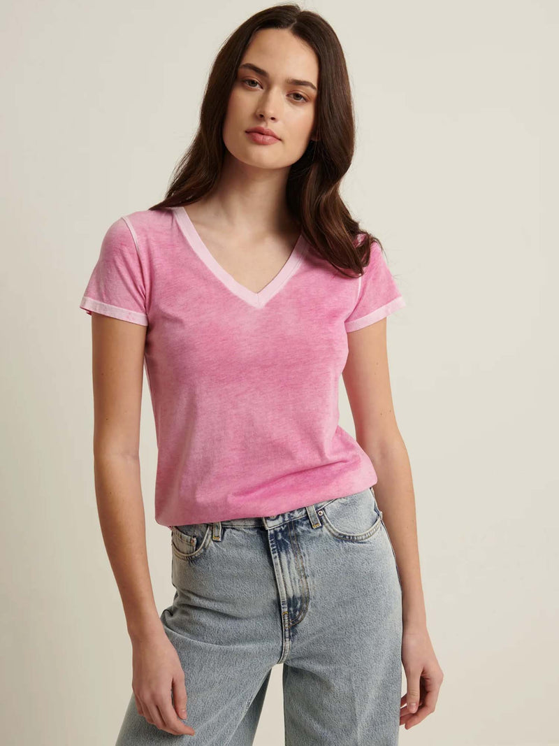 Patrick Assaraf Classic Reverse Spray V-neck T-shirt