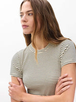 Rag &amp; Bone Luca Striped Ribbed Baby Tee