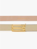Victoria Beckham Micro Frame Belt in Grained Leather