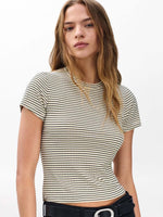Rag &amp; Bone Luca Striped Ribbed Baby Tee