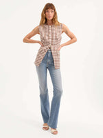 Veronica Beard Lois Gingham Seersucker Vest