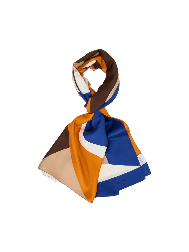 Marc Cain Striped Silk Scarf