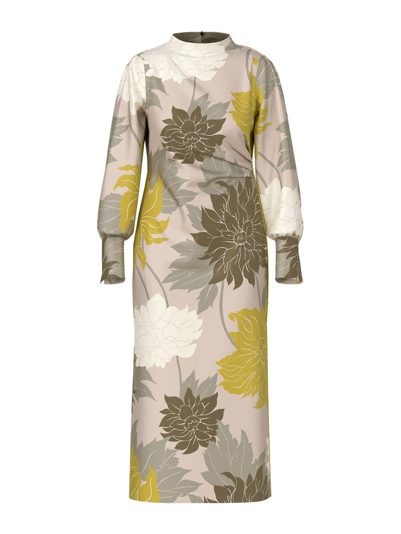 Marc Cain Silk Dress with Floral Print