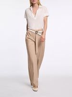 Dorothee Schumacher Natural Ease Polo Shirt w. Ribbed Knit Collar