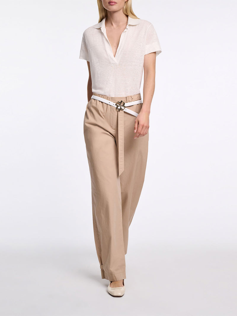 Dorothee Schumacher Natural Ease Polo Shirt w. Ribbed Knit Collar