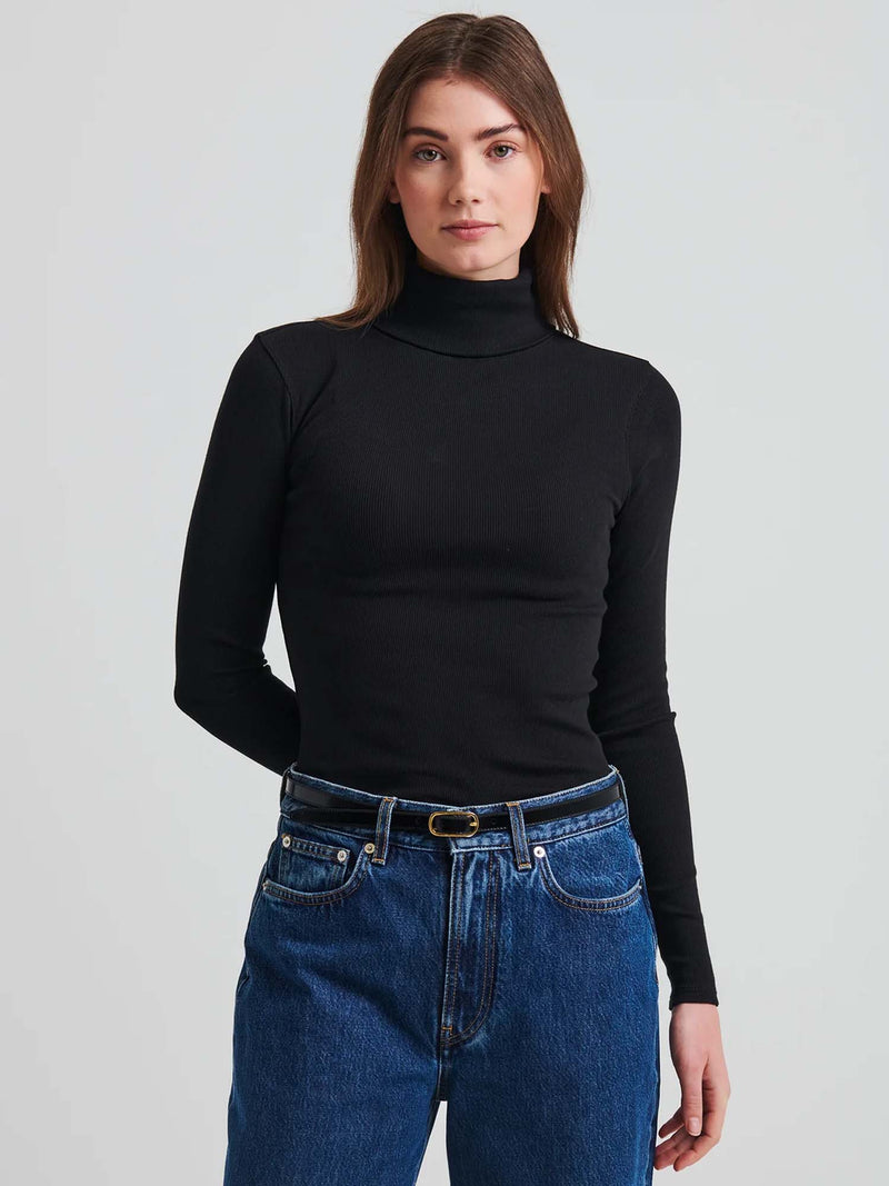 Patrick Assaraf Modal Rib Turtleneck