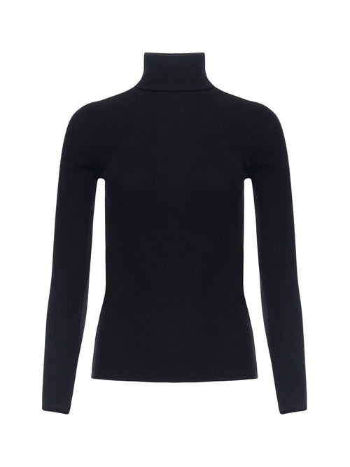 Patrick Assaraf Merino Fitted Long Sleeve Turtleneck