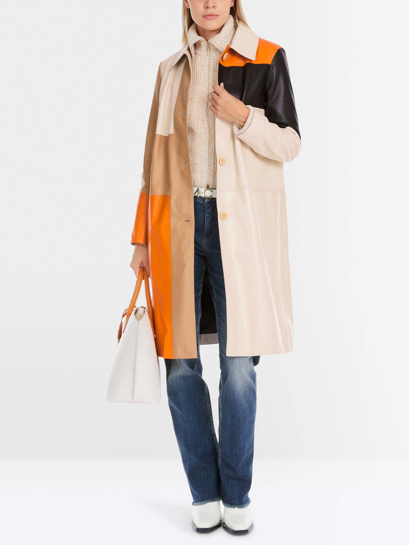 Marc Cain Patch Nappa Leather Coat