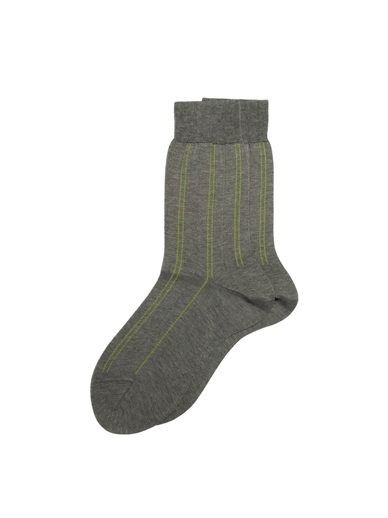Maria La Rosa Cotton Socks with Stripe Stitch Detail