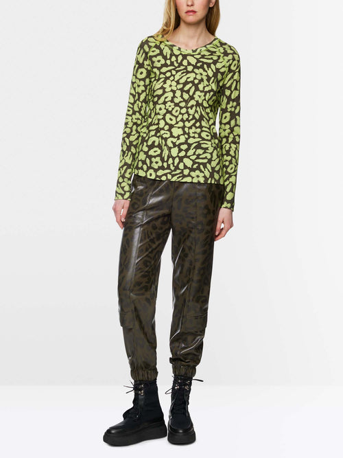 Marc Cain Sports Long Sleeved Leopard Print Top