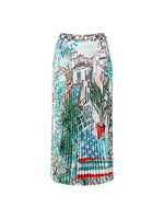 Marc Cain Pleated Printed Midi Skirt