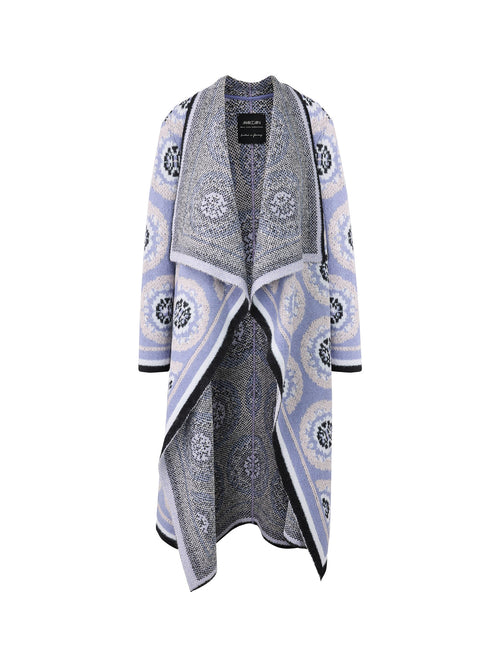 Marc Cain Knitted Coat with Waterfall Collar