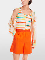 Marc Cain Sports Sleeveless Top with Tie-dye Stripes