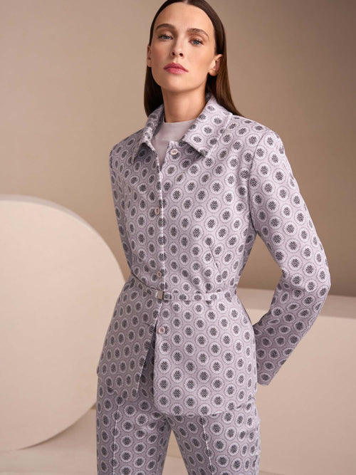 Marc Cain Box Jacket with Waist Belt