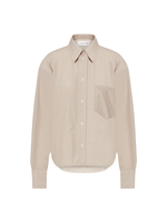 Victoria Beckham Cropped Long Sleeve Collared Shirt