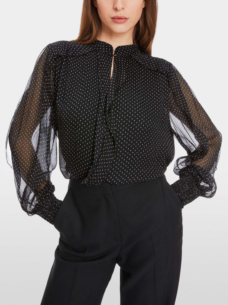 Marc Cain Casually Wide Bow-Tie Blouse