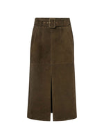Veronica Beard Alexie Suede Midi Skirt