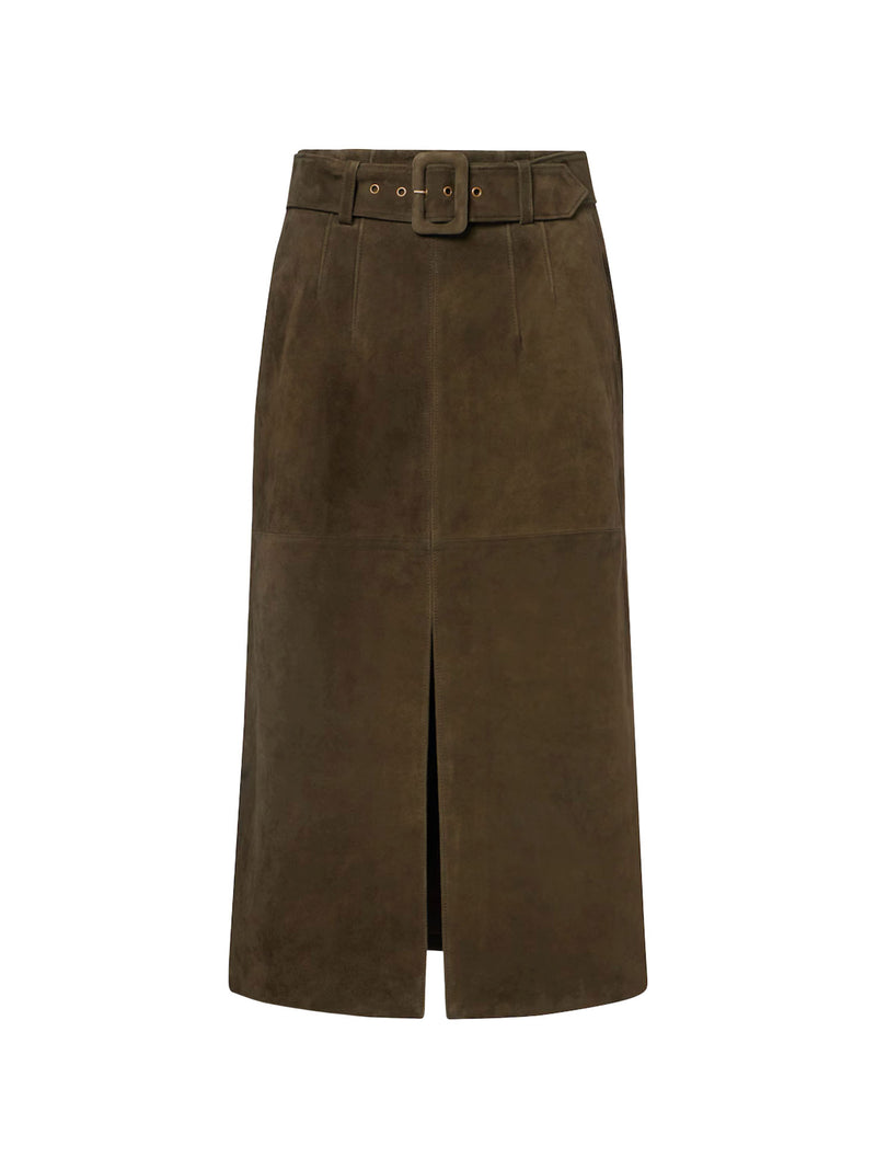 Veronica Beard Alexie Suede Midi Skirt