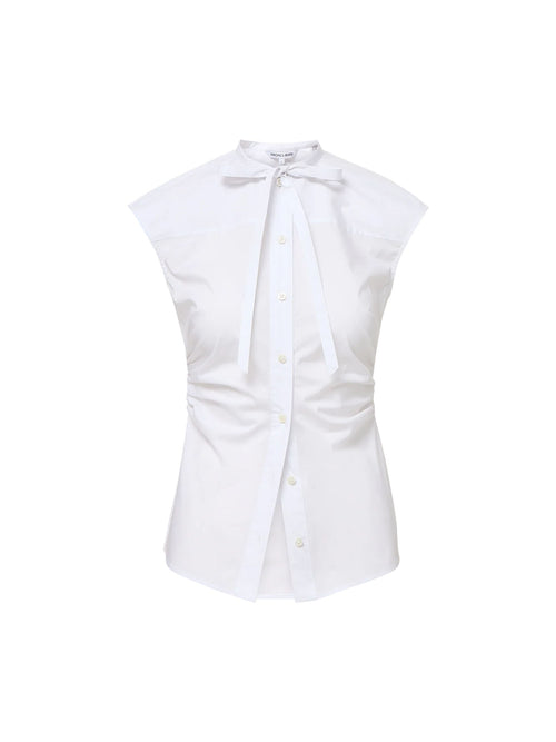 Veronica Beard Joon Tie-Neck Button-Down Blouse